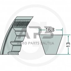 Dantytas diržas XPB 16,3x1840mm Li, 16,3x1922mm La