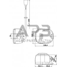 Darbo žibintas kvadratinis Halogen, 12V, Cobo 05470000