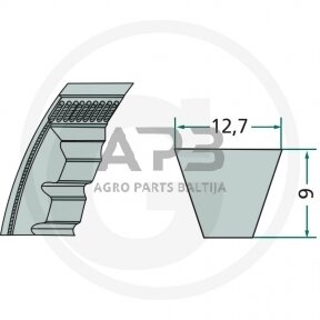 Dantytas diržas XPA 12,7x1015mm Li, 12,7x1078mm La