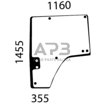 Dalis John Deere technikai R564765 Durų stiklas kairėje