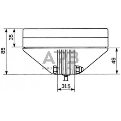 Darbo žibintas stačiakampis Halogen, 55/70W, 12/24V, Cobo 05359000 3