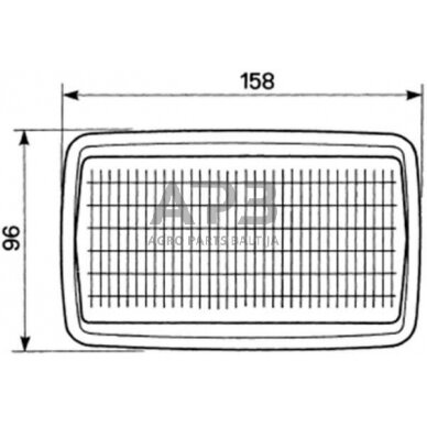 Darbo žibintas stačiakampis Halogen, 55/70W, 12/24V, Cobo 05359000 4