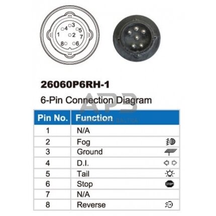 Daugiafunkcinis galinis žibintas dešininis LED, 12V, 236x140x24.3mm, 6 kontaktų L26060P6RH1 2