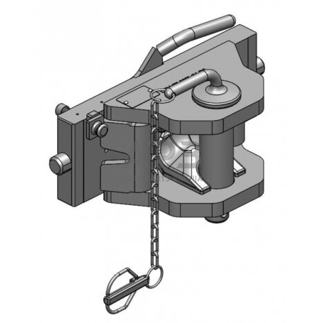 Dalis Scharmüller 033306031A02 Clevis tipai W330 S32 Kat. D2 (Ø42mm) m. Spielbegrenzer DFS