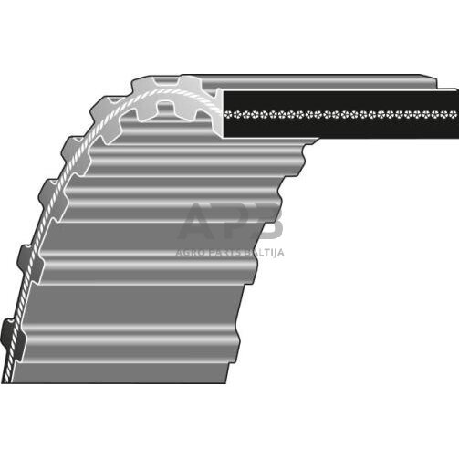 Dantytas diržas John Deere LT166, M150717 16x2000 mm