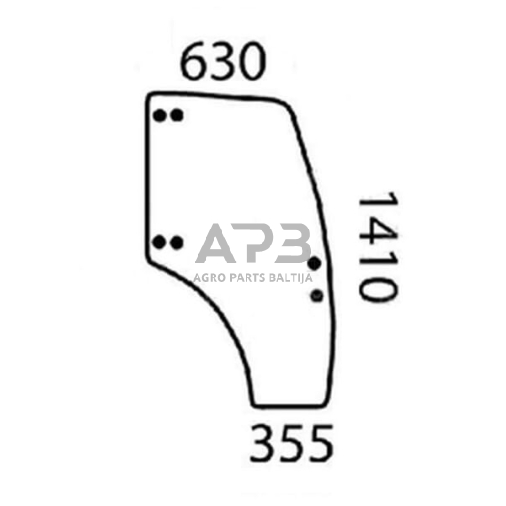 Dalis Landini technikai 3667429M1 Durų stiklas dešinysis