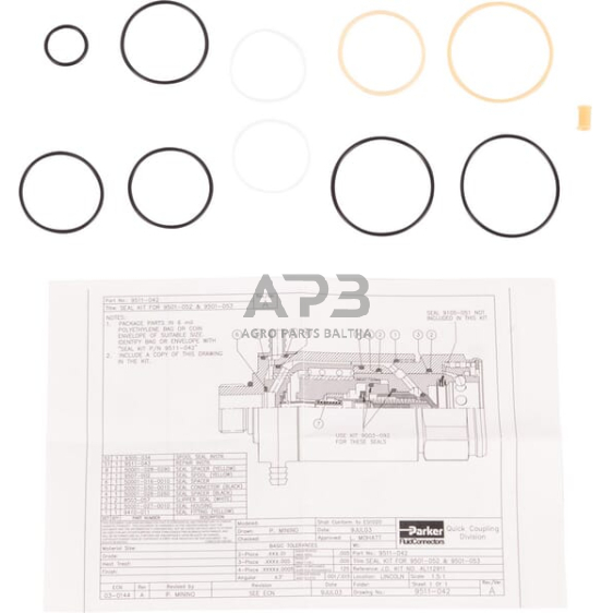 Dalis John Deere technikai AL112911 Sandarinimo komplektas 2