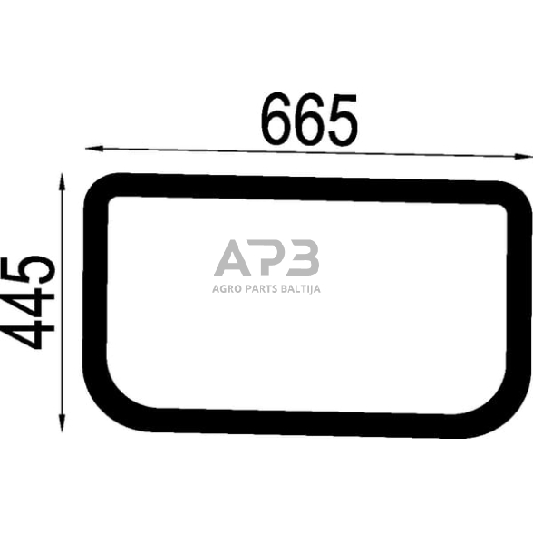 Dalis John Deere technikai AL220911 Stogo liuko stiklas