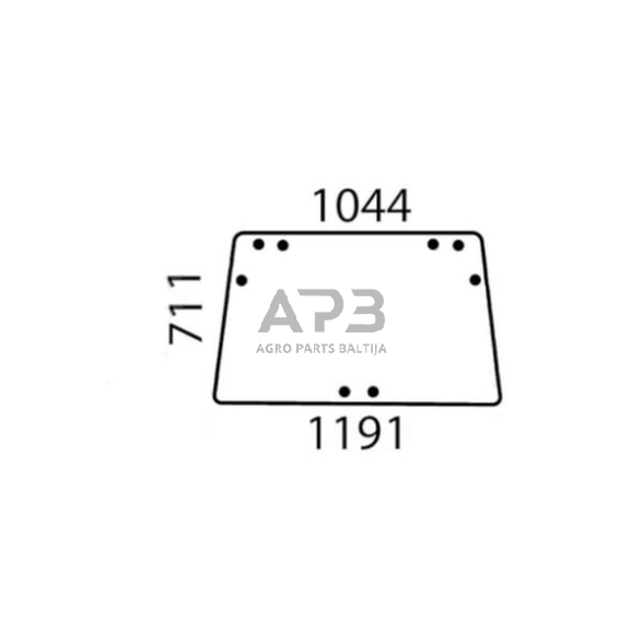 Dalis John Deere technikai AL70094 Galinis stiklas