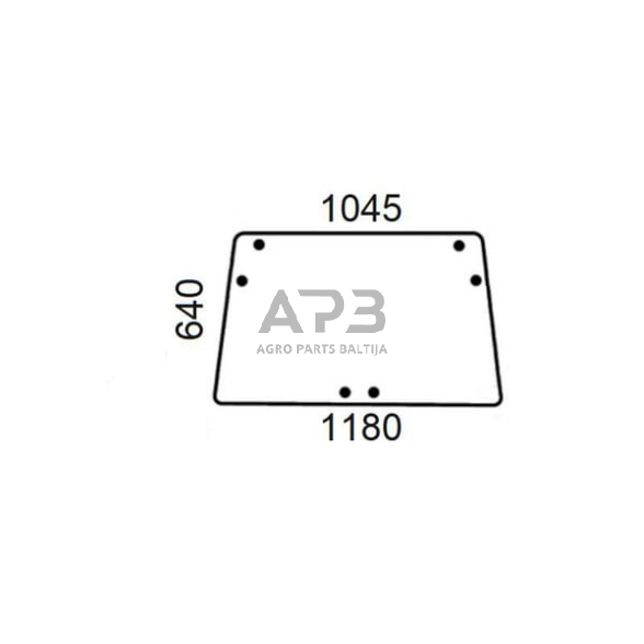 Dalis John Deere technikai AL70099 Galinis stiklas