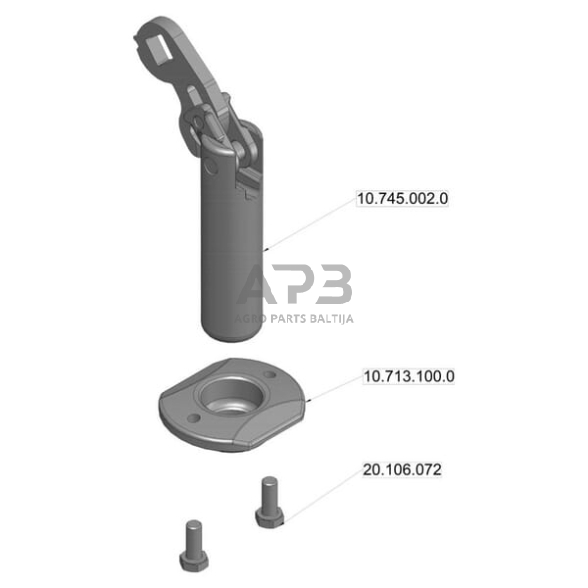 Dalis Scharmüller 02480012 Sukabinimo kaištis A10 nuo 10/09 Scharmüller 1