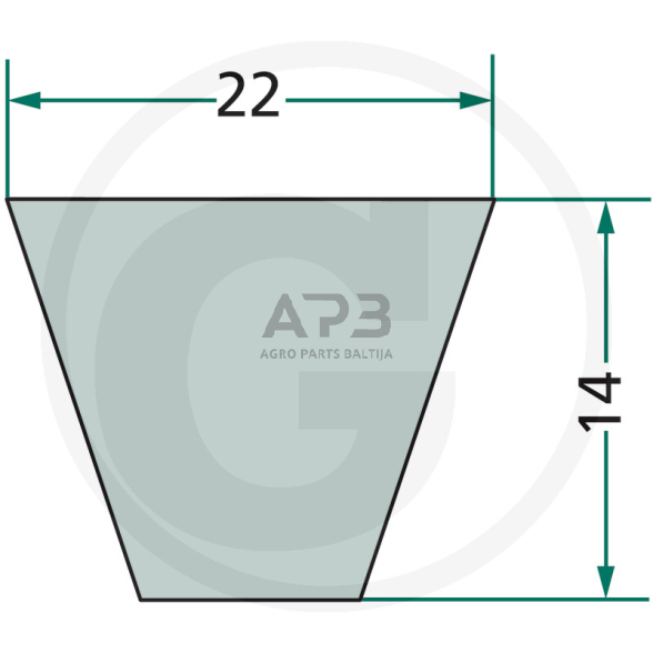 Dantytas diržas C100 22x2540mm Li, 22x2628mm La 1