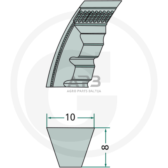 Dantytas diržas XPZ 10x1022mm Li, 10x1073mm La 1