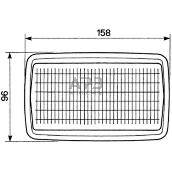 Darbo žibintas stačiakampis Halogen, 55/70W, 12/24V, Cobo 05359000 4