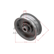 Diržo skriemulys MTD 756-3054, 7563054, 756-3054A, 7563054A 81,00 x 30,00 x 9,50 mm