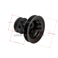 Diržo skriemulys Troy Bilt 753-0635, 756-0488, 756-0982B, 953-0635, 956-0488, 956-0982B, 7530635, 7560488, 7560982B, 9530635, 9530488, 9560982B 123 x 90,30 / 142,50 mm