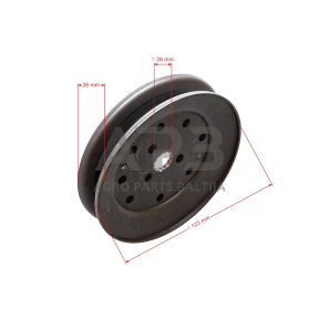 Diržo skriemulys AYP P1292RB, P11CRD (P1192RBA), P13592RB (96061012500), P155H92RB (96061014700), P135H92RB (96061013301) pjaunamosios plotis 36 ( 92 cm ) 38 ( 96 cm ) 122,20 x 24,60 x 16,15 mm