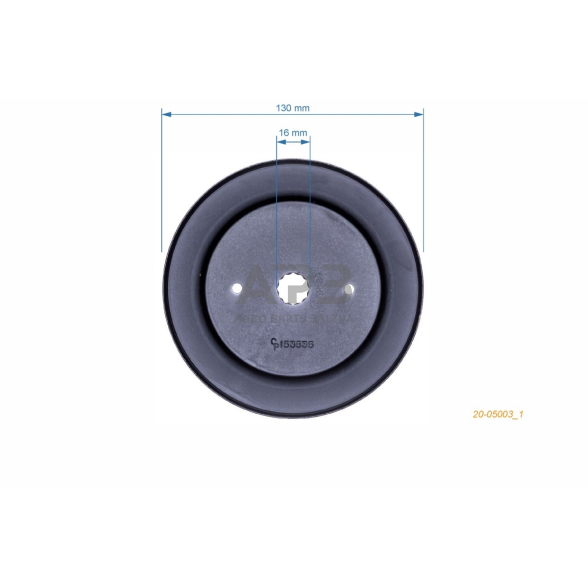 Diržo skriemulys Electrolux 532129861, 532153535, 532173436, 532177865 pjaunamosios plotis 42 ( 107 cm ), 44 ( 112 cm ), 48 ( 122 cm ), 50 ( 127 cm ), 54 ( 137cm ) 127,00 x 23,60 x 15,90 mm 5