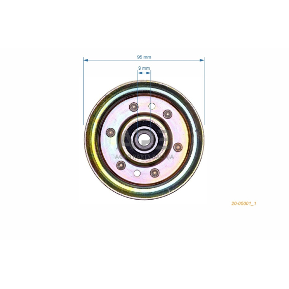 Diržo skriemulys Electrolux PK19H42YT, PPR20H42STB PR1642STA, PR1742STC, PR1742STE, PR17542STC, PR1842STA, PR18542STA, PR185H42STB, PR185H42STE, PR20H42STC, PR20PH42STD pjaunamosios plotis 38 ( 96 cm ), 42 ( 107 cm ) 96,50 x 28,30 x 9,50 mm 4