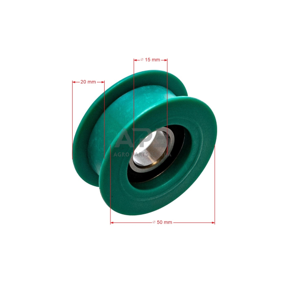 Diržo skriemulys Honda HF2113, HF2114, HF2114, HF2114, HF2315, HF2315, HF2315, HF2315, HF2213, HF2216, HF2415SB, HF2417HM, HF2417HT, HF2620HME, HF2620HTE 25601558, 25601558/0, 25601558/1, 25601558/2, 25601570, 25601570/0 50,00 x 19,60 x 14,90 mm 2