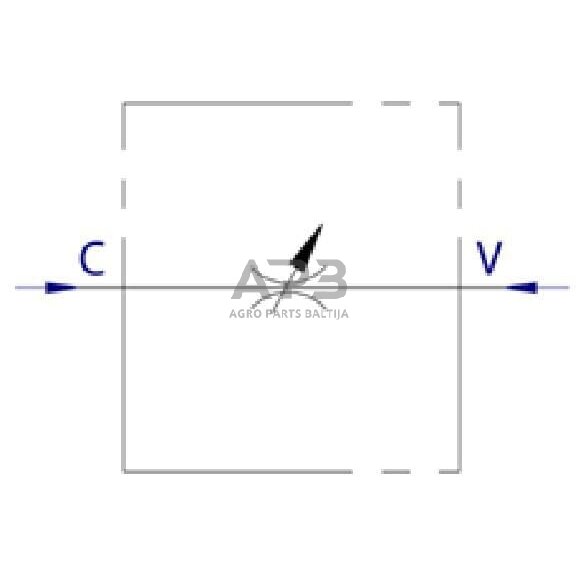 Droselinės sklendės vožtuvas VRFB90°, G1/2", C056V0587 1