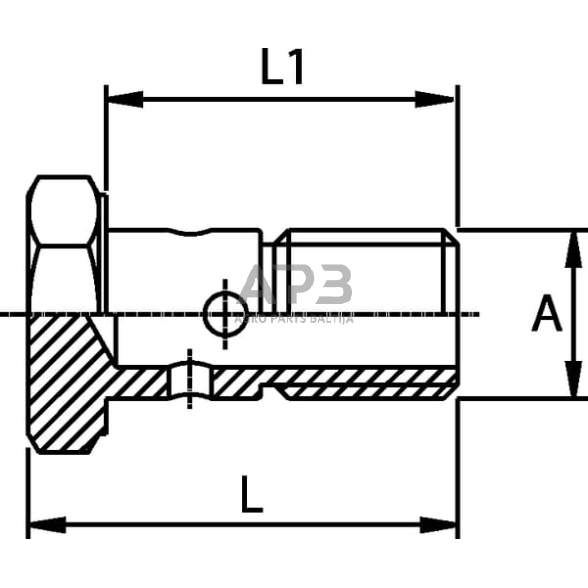 Droselinės sklendės varžtas 1/2", C056R1371 1