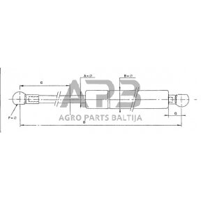 Dujinis amortizatorius L 669mm 500N CA6288QC