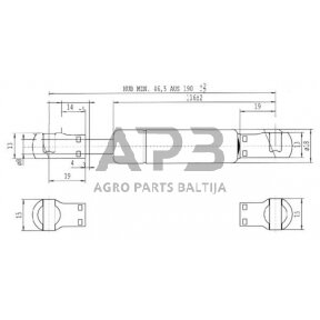 Dujinis amortizatorius L190mm 200N Stabilus CA1667NQ