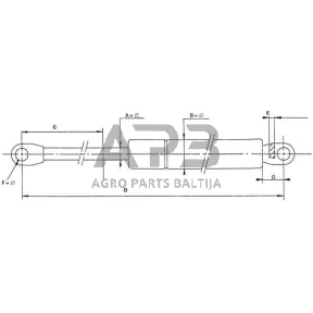 Dujinis amortizatorius L212mm 400N CA3443XG