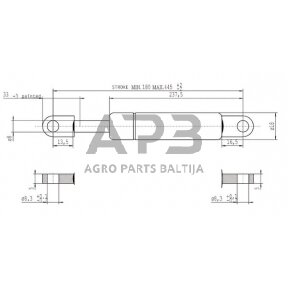 Dujinis amortizatorius L445mm 200N Stabilus CA913286