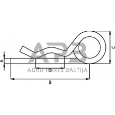 Dvigubas spyruoklinis kaištis 8,00 mm x 100,00 mm 1303300080