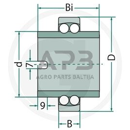 Dvieilis nusistatantis rutulinis guolis FAG 11204 1