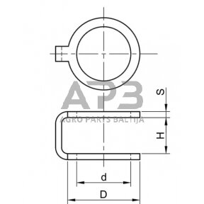 Dviguba varinė poveržlė 6x11x1 H=8mm CU61110H8