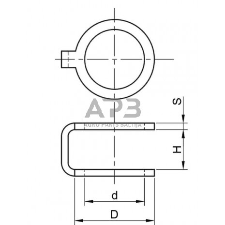 Dviguba varinė poveržlė 6x11x1 H=8mm CU61110H8 1