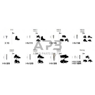 Dygliai padangoms MaxiGrip® 15 mm 100 vnt. 1268950015 2