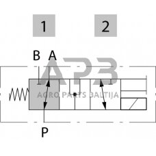 Elektrinis hidraulinis vožtuvas 3/2 24v DC 05 3A G 08 2, DFE103004