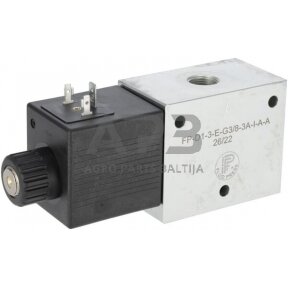 Elektrinis hidraulinis vožtuvas 3/2 12VDC FP-D1-3-E-G3/8-3A-I-A-A, FPD13EG383AIAA