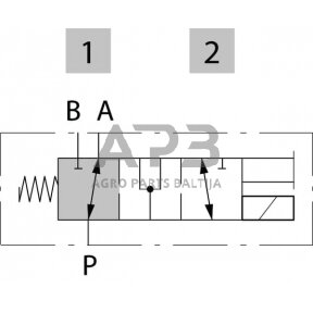 Elektrinis hidraulinis vožtuvas 3/2 24v DC 05 3A G 08 2, DFE103004