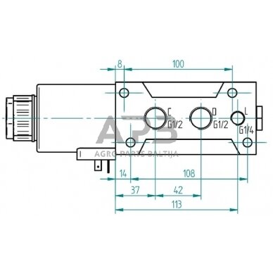 Elektrinis eigos vožtuvas 6/2-1/2-12 VDC, 6212AK10141 2