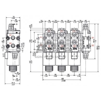 Elektrinis eigos vožtuvas 6/2 DFE140/6 12 VDC 1, DFE1406001 3