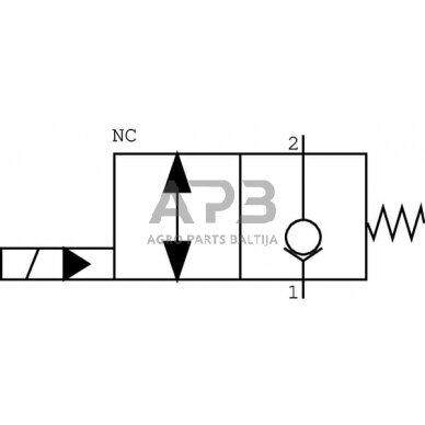 Elektrinis hidraulinis vožtuvas 2/2 EC10M NC 24VDC 1/2" BSP, EC10MNC002 2