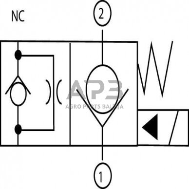 Elektrinis hidraulinis vožtuvas 2/2 SVP08NC 24VDC A06, SVP08NC002 1