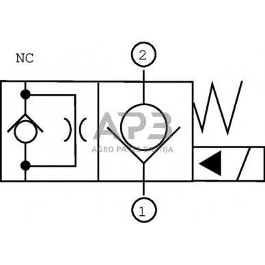 Elektrinis hidraulinis vožtuvas 2/2 SVP08NC 24VDC A06, SVP08NC002 2