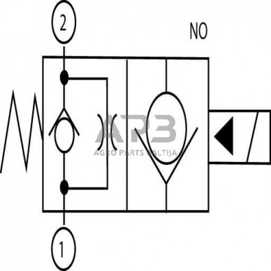 Elektrinis hidraulinis vožtuvas 2/2 SVP08NO 12VDC A06, SVP08NO001 1