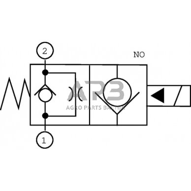 Elektrinis hidraulinis vožtuvas 2/2 SVP08NO 12VDC A06, SVP08NO001 2