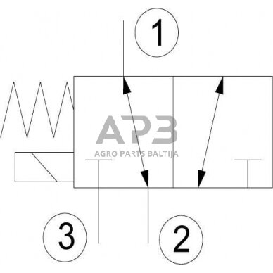 Elektrinis hidraulinis vožtuvas 3/2 SV 082302 24VDC A04, SV082302002 2