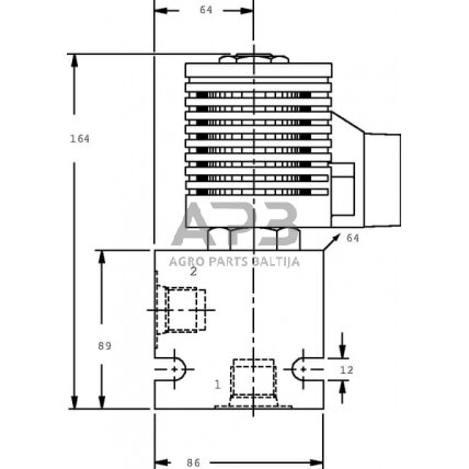 Elektrinis hidraulinis vožtuvas 2/2 3B0-NC-24VDC 1 1/4", CP5033002 4