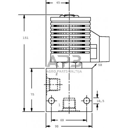 Elektrinis hidraulinis vožtuvas 2/2 3B0-NC-24VDC 1", CP5023002 4