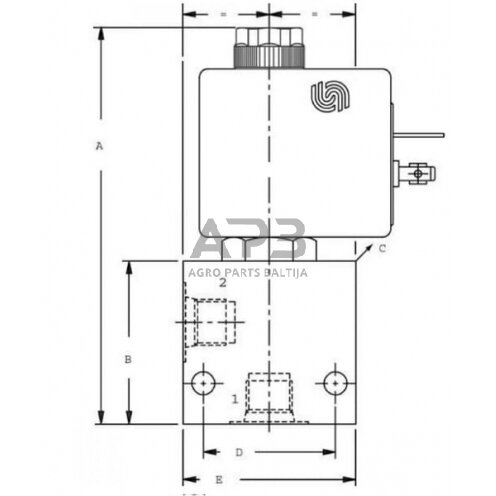 Elektrinis hidraulinis vožtuvas 2/2 SVP10NOR 12VDC, SVP10NOR003 1