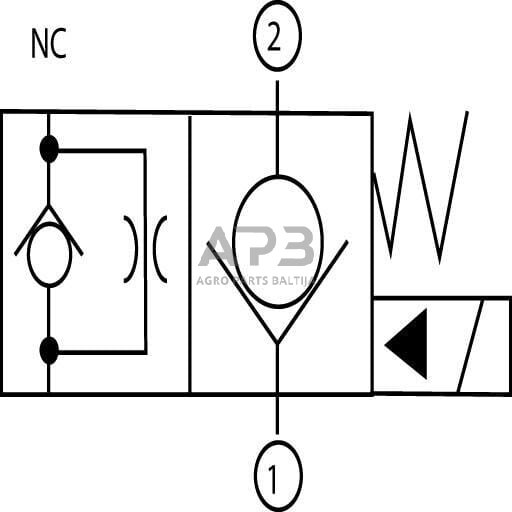 Elektrinis hidraulinis vožtuvas 2/2 SVP08NC 12VDC A06, SVP08NC001 1